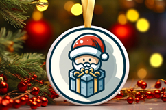 Round Christmass Ornament PNG Product Image 1