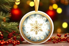 Round Christmas Ornament Sublimation|Clipart Product Image 1