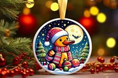 Round Christmas Ornament Sublimation|Clipart Product Image 1