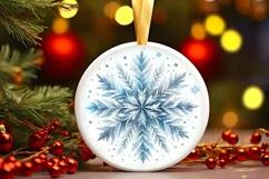 Round Christmas Ornament Sublimation|Clipart Product Image 1