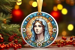 Round Christmas Ornament Sublimation|Clipart Product Image 2