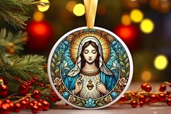 Round Christmas Ornament Sublimation|Clipart Product Image 2