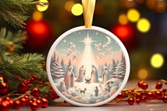 Round Christmas Ornament Sublimation|Clipart Product Image 1