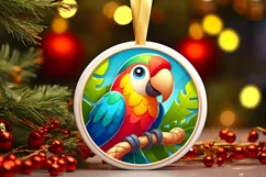 Round Christmas Ornament Sublimation|Clipart Product Image 1