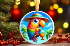 Round Christmas Ornament Sublimation|Clipart Product Image 2