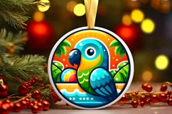Round Christmas Ornament Sublimation|Clipart Product Image 1