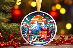 Round Christmas Ornament Sublimation|Clipart Product Image 1