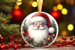 Santa 3D Winter Scene Sublimation PNG Product Image 3