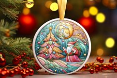 Round Christmas Ornament Sublimation|Clipart Product Image 1