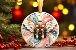 Round Christmas Ornament Sublimation|Clipart Product Image 1