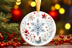 Round Christmass Ornament PNG Product Image 1