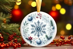Round Christmas Ornament Sublimation|Clipart Product Image 3