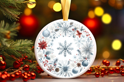 Round Christmass Ornament PNG Product Image 1