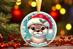 Round Christmass Ornament PNG Product Image 1