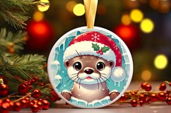 Round Christmas Ornament Sublimation|Clipart Product Image 1