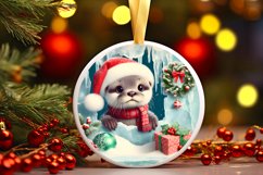 Round Christmas Ornament Sublimation|Clipart Product Image 1