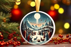 Round Christmas Ornament Sublimation|Clipart Product Image 1