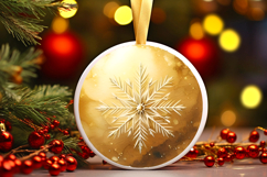 Round Christmass Ornament PNG Product Image 1