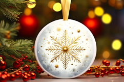 Round Christmass Ornament PNG Product Image 1