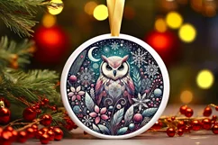Round Christmas Ornament Sublimation|Clipart Product Image 2