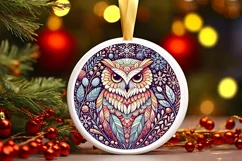Round Christmas Ornament Sublimation|Clipart Product Image 2