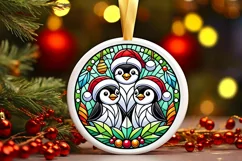 Round Christmas Ornament Sublimation|Clipart Product Image 2