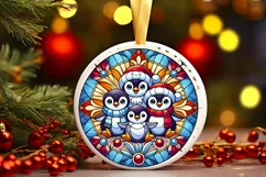Round Christmas Ornament Sublimation|Clipart Product Image 2