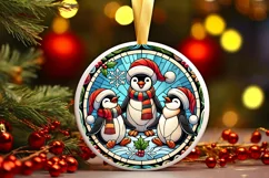 Round Christmas Ornament Sublimation|Clipart Product Image 2