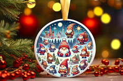 Round Christmass Ornament PNG Product Image 1