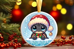 Round Christmas Ornament Sublimation|Clipart Product Image 2