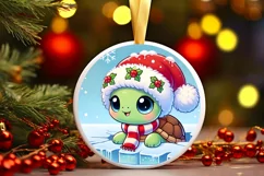 Round Christmas Ornament Sublimation|Clipart Product Image 2