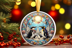 Round Christmass Ornament PNG Product Image 1