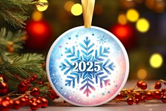 Round Christmas Ornament Sublimation|Clipart Product Image 1