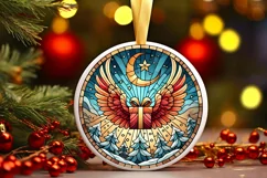 Round Christmas Ornament Sublimation|Clipart Product Image 2
