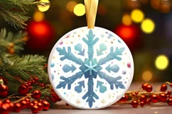 Round Christmas Ornament Sublimation|Clipart Product Image 3