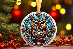 Round Christmass Ornament PNG Product Image 1