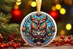 Round Christmas Ornament Sublimation|Clipart Product Image 1