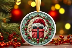 Round Christmas Ornament Sublimation|Clipart Product Image 2