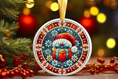 Round Christmas Ornament Sublimation|Clipart Product Image 2