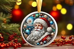 Round Christmas Ornament Sublimation|Clipart Product Image 2