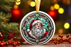 Round Christmas Ornament Sublimation|Clipart Product Image 2