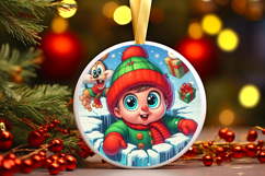 Round Christmass Ornament PNG Product Image 1