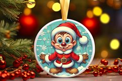 Round Christmas Ornament Sublimation|Clipart Product Image 1
