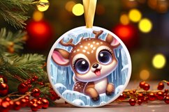 Round Christmas Ornament Sublimation|Clipart Product Image 1