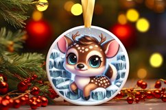 Round Christmas Ornament Sublimation|Clipart Product Image 2