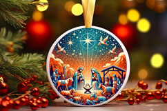 Round Christmass Ornament PNG Product Image 1