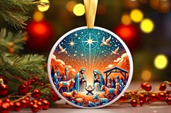 Round Christmas Ornament Sublimation|Clipart Product Image 1