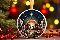 Round Christmas Ornament Sublimation|Clipart Product Image 1
