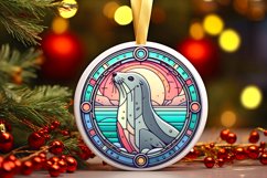 Round Christmas Ornament Sublimation|Clipart Product Image 1