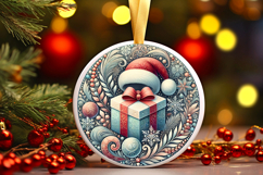 Round Christmass Ornament PNG Product Image 1